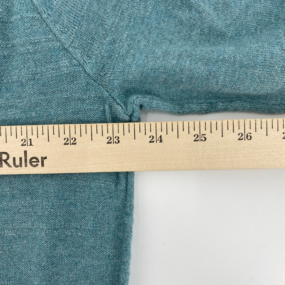 NEW J.Crew Cotton Crewneck Sweater Mens XL Teal Re-Imagined Raglan Classic - Picture 10 of 13